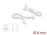 Delock Kabeldriller Ø 8 mm transparent, 100 Stück