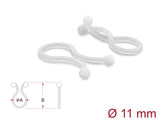Delock Kabeldriller Ø 11 mm transparent, 100 Stück