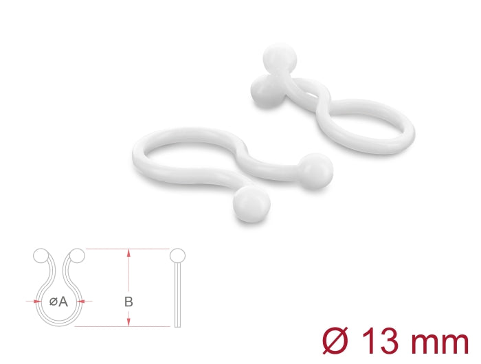 Delock Kabeldriller Ø 13 mm transparent, 100 Stück
