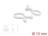 Delock Kabeldriller Ø 13 mm transparent, 100 Stück