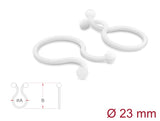 Delock Kabeldriller Ø 23 mm transparent, 100 Stück