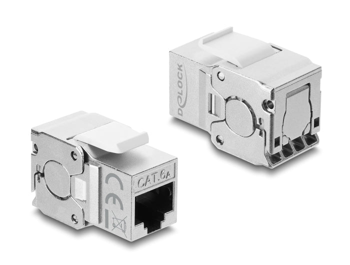 Delock Keystone Modul RJ45 Buchse zu LSA Cat.6A geschirmt werkzeugfrei