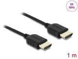 Delock Koaxiales High Speed HDMI Kabel 8K 60 Hz 48 Gbps mit Geflechtmantel 1 m