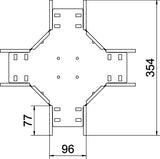 BETTERMANN Kreuzstück Kabelrinne ST RK 110 FT 110x100mm int.Verb