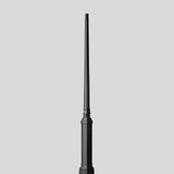 BEGA Lichtmast 3,5m zylindr abgesetzt 70522 76mm Alu lack Mit Grundplatte