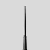 BEGA Lichtmast 3m zylindr abgesetzt Alu 70524 76mm lack Mit Grundplatte