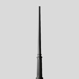 BEGA Lichtmast 3,5m zylindr abgesetzt 70526 76mm Alu lack Mit Grundplatte