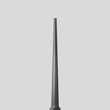 BEGA Lichtmast 2,5m zylindr 76mm Alu 70540 lack Mit Grundplatte