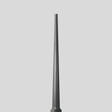 BEGA Lichtmast 3m zylindr 76mm Alu lack 70541 Mit Grundplatte