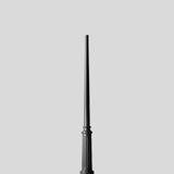 BEGA Lichtmast 2m zylindr abgesetzt Alu 70547 60mm lack Mit Grundplatte