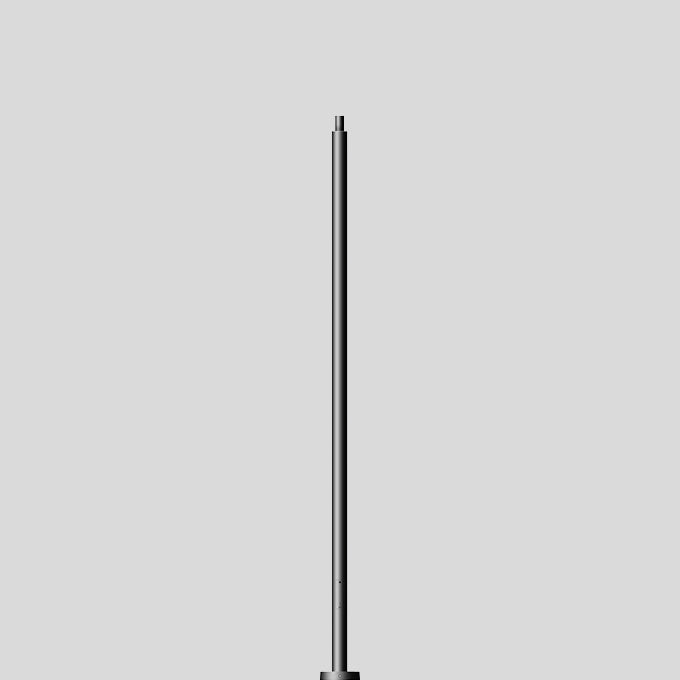 BEGA Lichtmast 3m zylindr 60mm Alu lack 70723 Mit Grundplatte