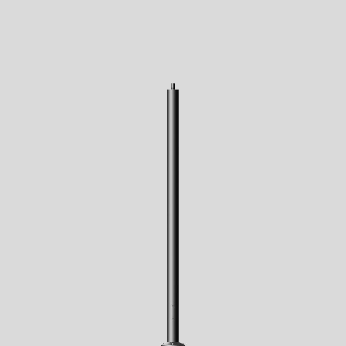BEGA Lichtmast 4m zylindr 76mm Alu lack 70731 Mit Grundplatte