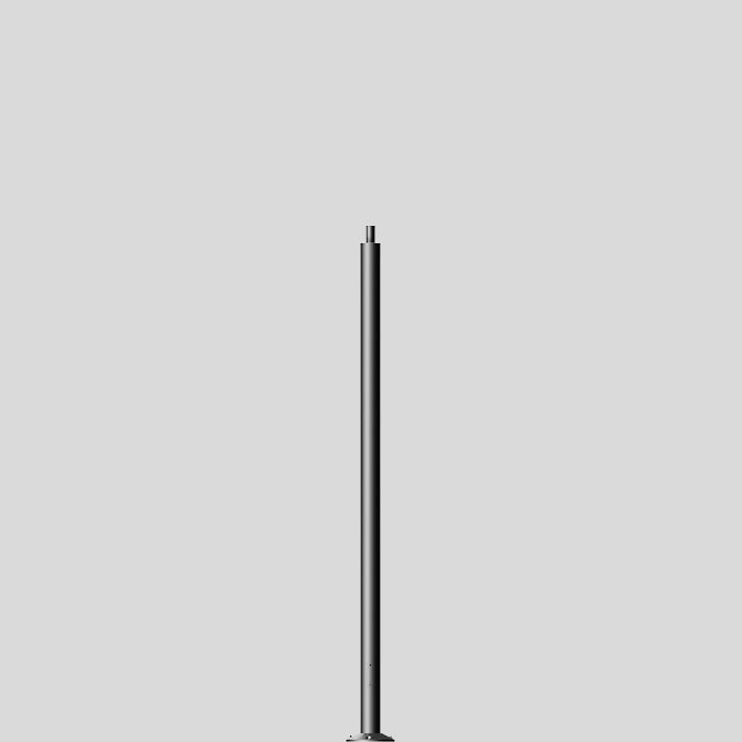BEGA Lichtmast 3,5m zylindr 76mm Alu 70732 lack Mit Grundplatte