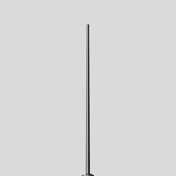 BEGA Lichtmast 4,5m zylindr 76mm Alu 70792 lack Mit Grundplatte