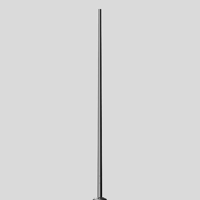 BEGA Lichtmast 5m zylindr 76mm Alu lack 70794 Mit Grundplatte