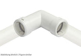 PVC-Winkelstück 2514COR 90 Grad, 25mm inkl. O-Ringe