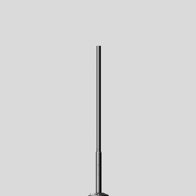 BEGA Lichtmast 5m zylindr abgesetzt Alu 70902 76mm lack Mit Grundplatte