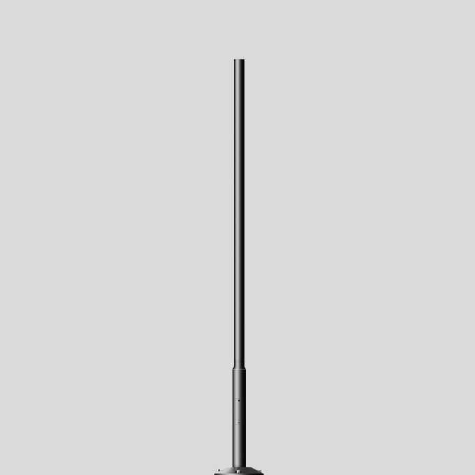 BEGA Lichtmast 6m zylindr abgesetzt Alu 70904 76mm lack Mit Grundplatte