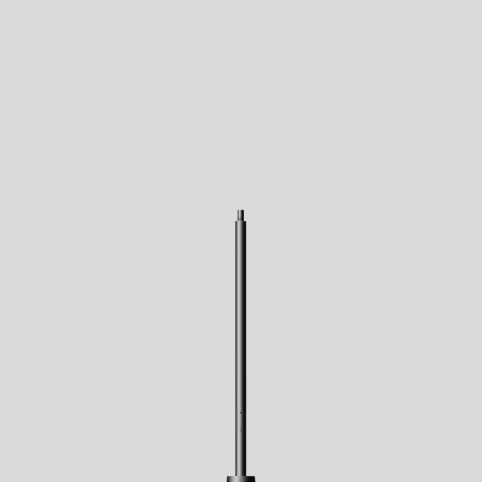 BEGA Lichtmast 2m zylindr 60mm Alu lack 70907 Mit Grundplatte