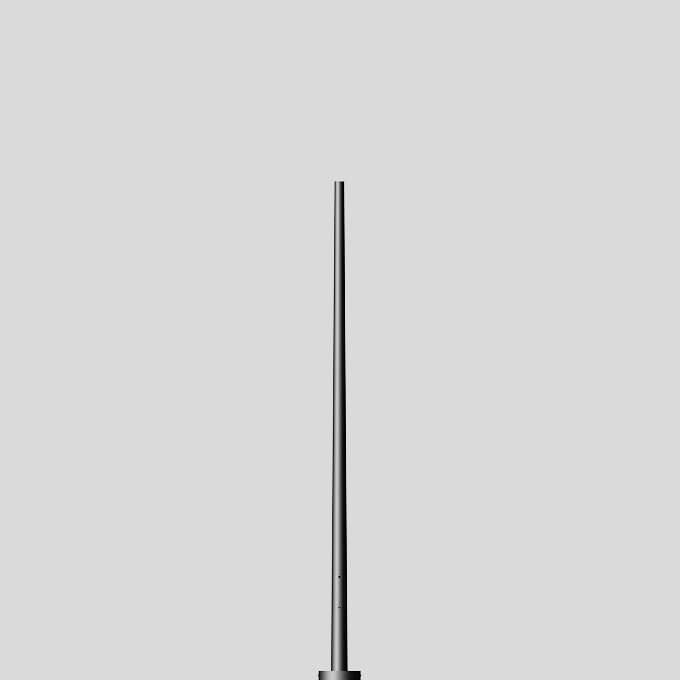 BEGA Lichtmast 3m 60mm Alu lack 70986 Mit Grundplatte