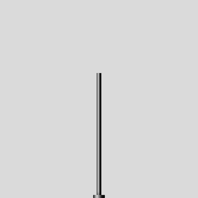 BEGA Lichtmast 1,7m zylindr 48mm Alu 70992 lack Mit Grundplatte