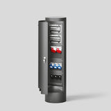 BEGA Steckdosensäule Metall graphit IP44 71013 8Steckd Schalter