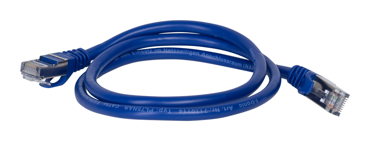 F-TRONIC Patchkabel Cat5E 0,75m bl RJ45 PL75 1:1