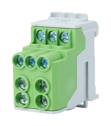 F-TRONIC Unterverteilungsblock 1P gn/ge 2x25mm²+6x10mm² UVB100GNGE
