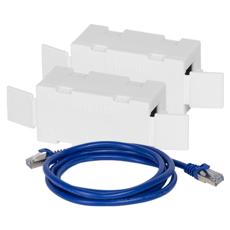 F-TRONIC Modular-Kupplung 5E 2x RJ45 ger BPWAN Buchse/Buchse einrasten