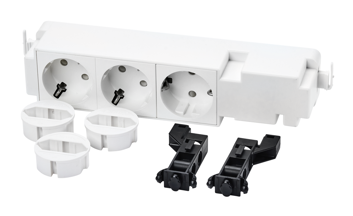 F-TRONIC Steckdosenleiste 3f ws IP20 STECKD3K einstellb