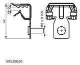 Walraven Trägerklammer Britclips FC20 mit seitl. Gew.stift M6x9 f. Fl. 14-20 | 50520620