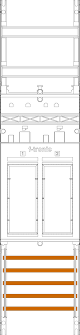F-TRONIC Komplettfeld 2R eHZ 1050x250mm RE6 SS_5p 300mm