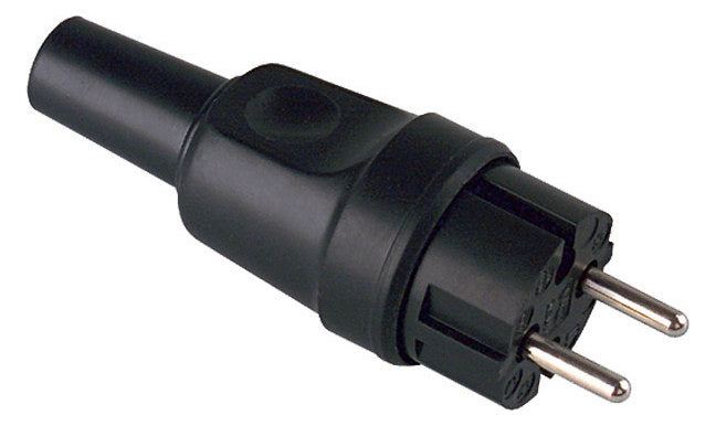 BACHMANN Anbaugerätestecker Gummi IP20 919.179 ger sw Schraubkl