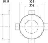BETTERMANN Rohrschott 328x328mm 225mm PYROCOMB TCX-225 51,5mm Zub.erf