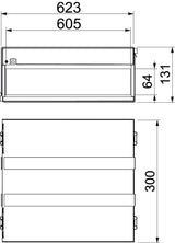 BETTERMANN Brandschutzbox 623x131mm PMB 660-4 A2 300mm Zub.erf