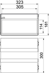 BETTERMANN Brandschutzbox 323x181mm PMB 130-4 A2 300mm Zub.erf