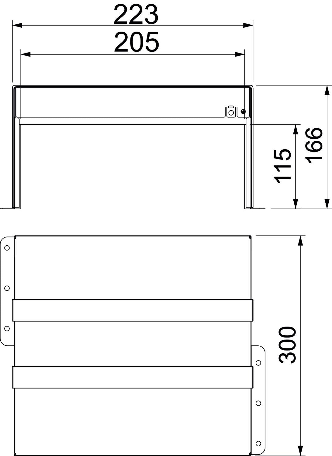 BETTERMANN Brandschutzbox 223x166mm PMB 120-3 A2 300mm Zub.erf