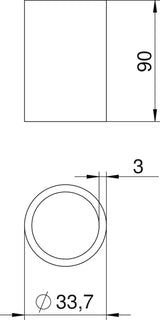 BETTERMANN Abstandshülse 33,7x90mm ST DHI 090 f/vz
