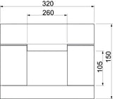 BETTERMANN Brandschutzkanal I90 E30 BSK 091026 320x150mm L1000mm schraub