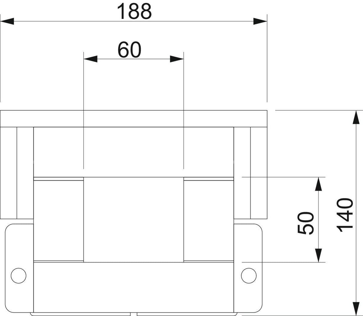 BETTERMANN Brandschutzkanal I90 E30 lose BSKH09-K0506 unbeh 188x140mm L1000mm