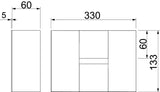 BETTERMANN Endstück BS-K li/re I120 E90 BSKD12-E0521 unbeh gr 330x130mm