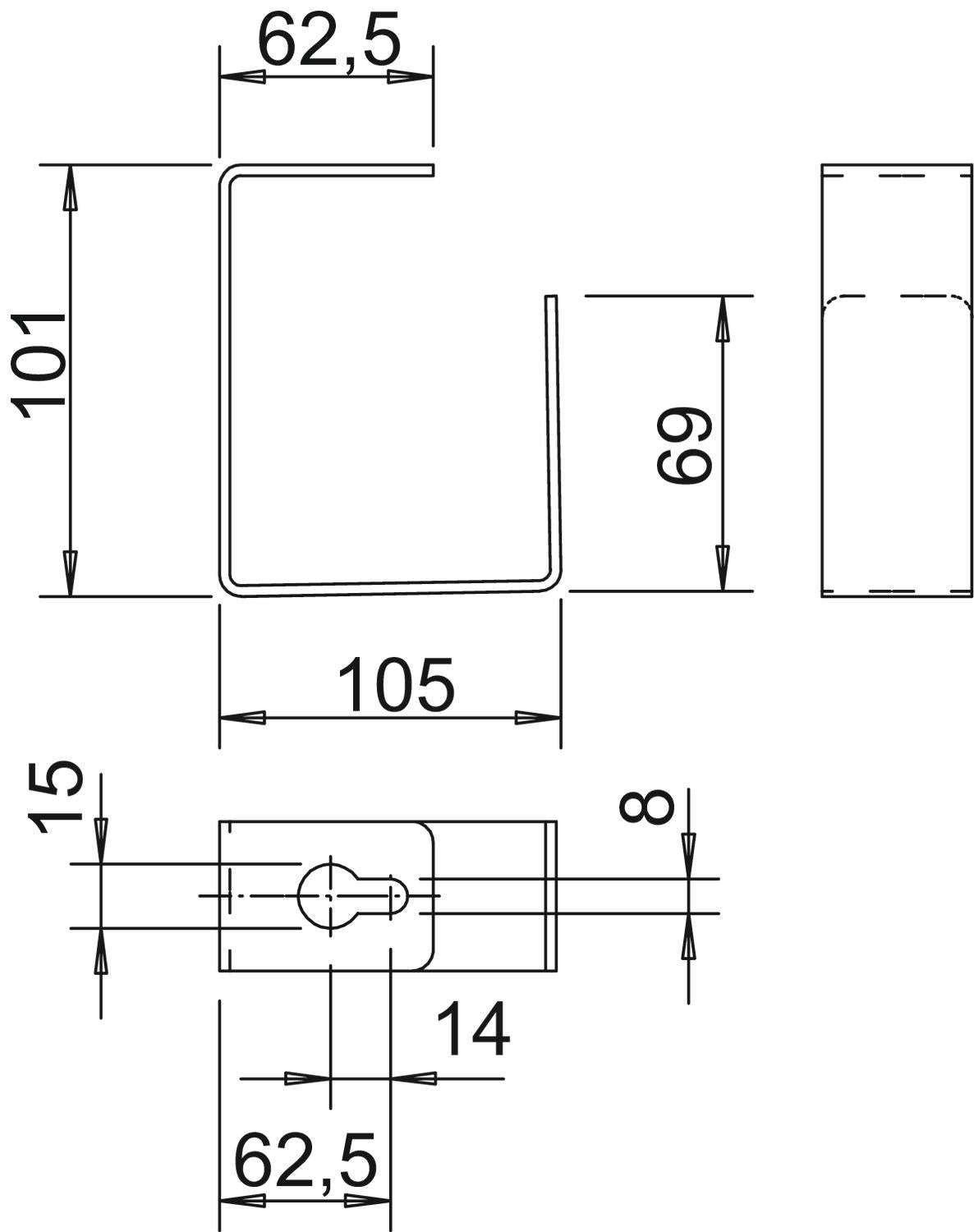 BETTERMANN Kabelhalteklammer BS-K ST BSKD-B1021 210x105mm schraub
