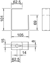 BETTERMANN Kabelhalteklammer BS-K ST BSKD-B1021 210x105mm schraub