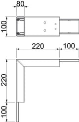 BETTERMANN Außeneck LF-K ST 100x80mm 90° PLM EC 0810 FS UT/OT f.Funkterh