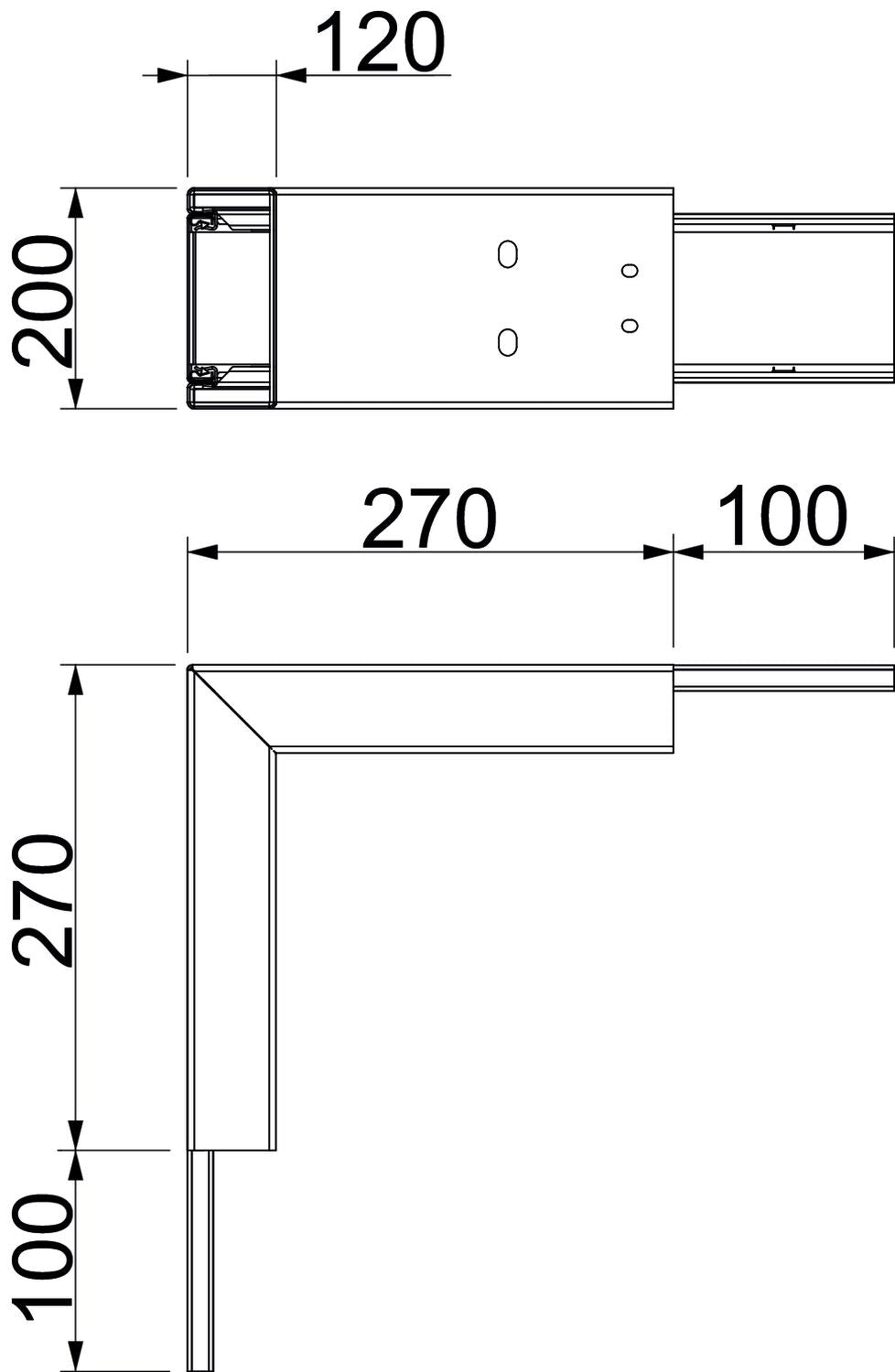 BETTERMANN Außeneck LF-K ST 200x120mm PLM EC 1220 FS 90° UT/OT f.Funkterh