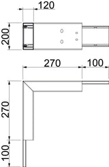 BETTERMANN Außeneck LF-K ST 200x120mm PLM EC 1220 FS 90° UT/OT f.Funkterh