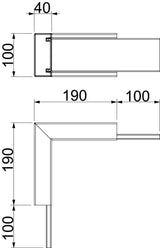 BETTERMANN Inneneck BS-K 90° ws besch PLM IC 0410 RW 190x190mm