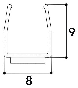 GGK Leitungsführungskanal Kst 8x9x2000mm Mini 8x9 snap tra unbeh