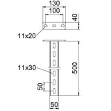 BETTERMANN Hängestiel ST 500mm U-Profil US 3K-Serie US 3 K 50 FTK SW 5kN