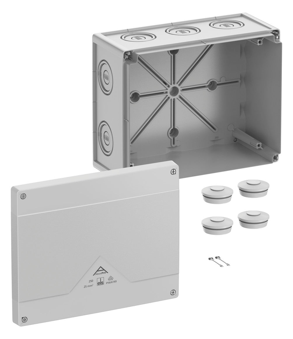 SPELSBERG Abzweigkasten 202x252mm Kst gr Abox Pro 250-L IP66/IP67/IP69 IK09 hfr